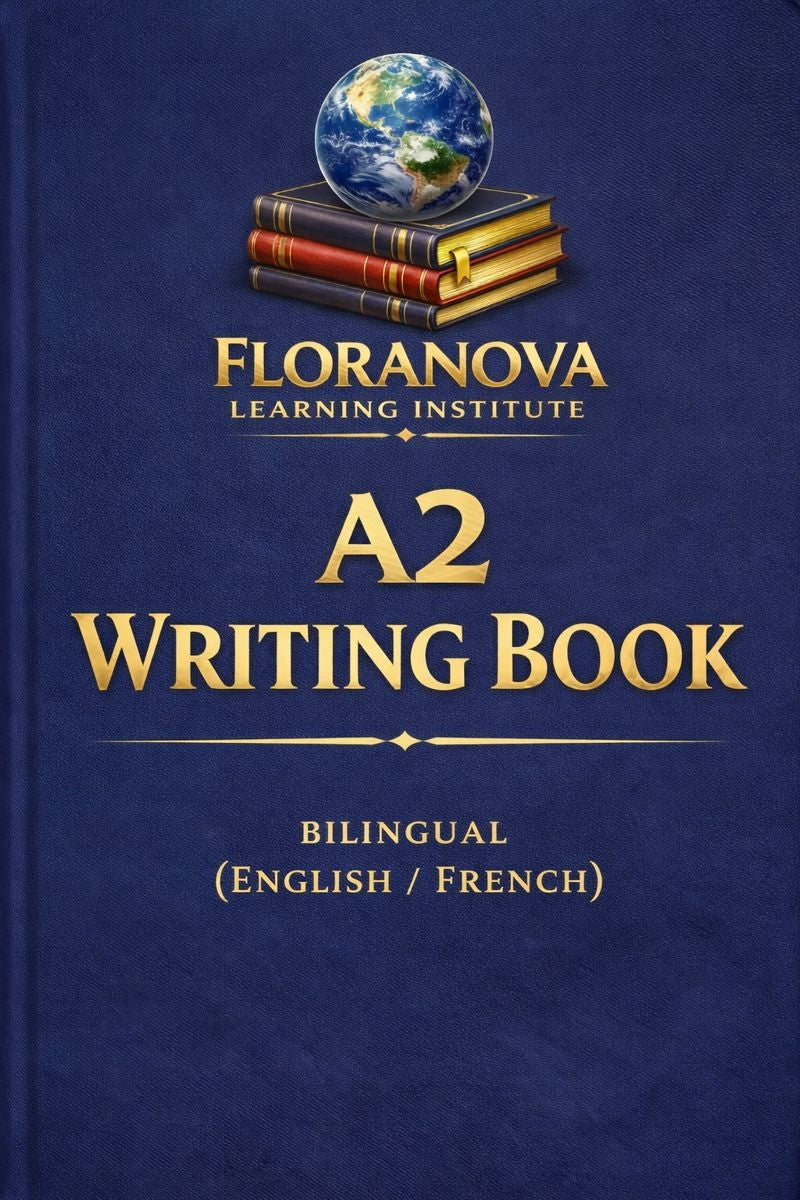 A2 Writting Book/ English & French (Bilingual)/ Cahier d'écriture / Anglais et français (Bilingue