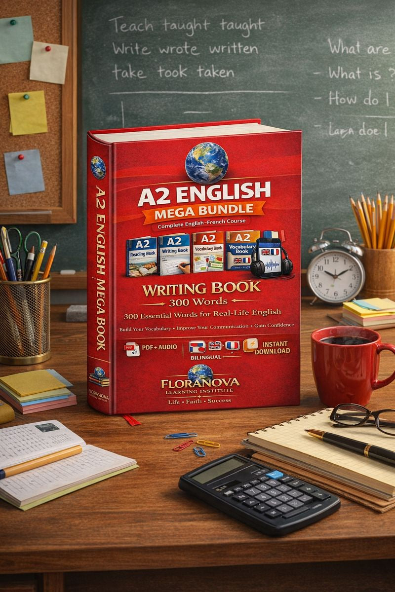 A2 MEGA Bundle (PDF ) | A2 English MEGA Bundle (PDF + Audio) | Complete English–French Course