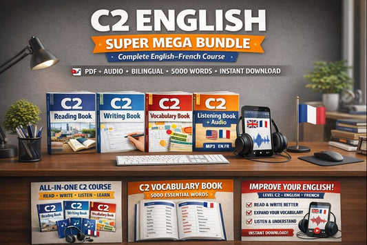 C2 SUPER MEGA English Proficiency Bundle (EN–FR) | Books + Answers + Audio
